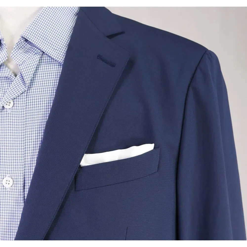 Sene Custom FlexTech Stretch Navy Blue Blazer Jacket 42R